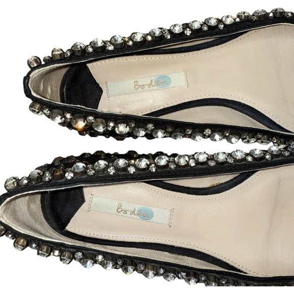 Boden Black Embellished Flats - Picture 6 of 8